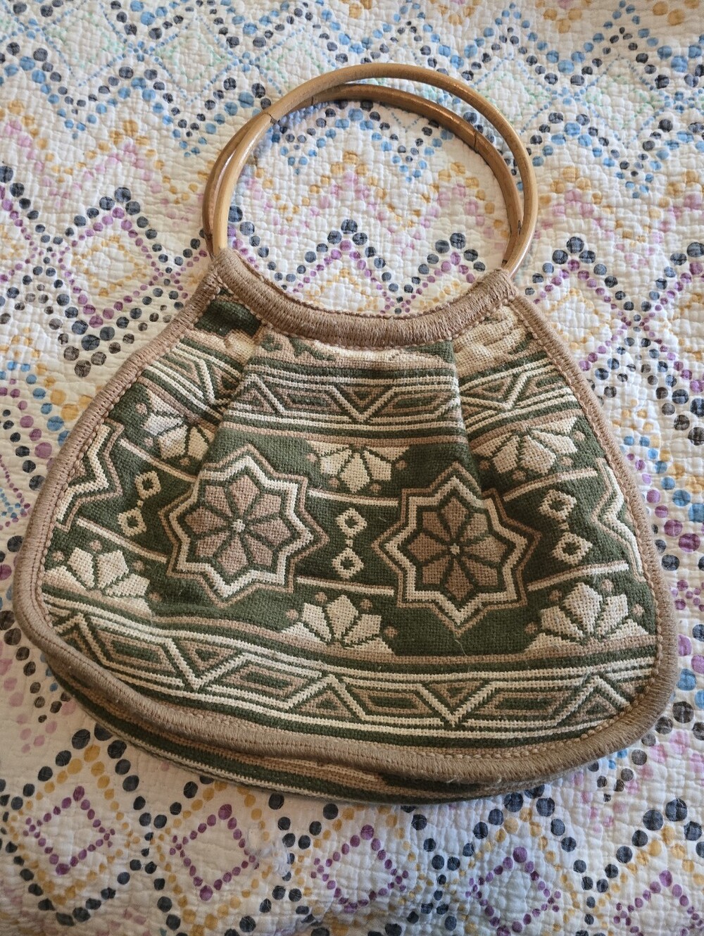 Vintage Women's Handcrafted Wool Handbag - Picture 1 of 8